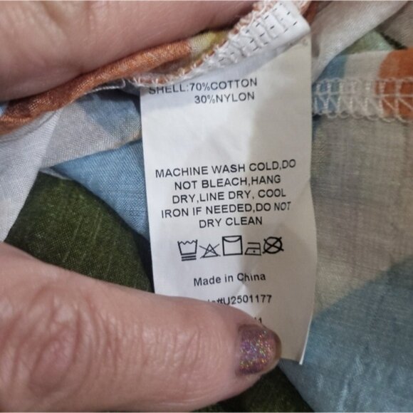 Colorful Abstract Women's Top Simple By Suzanne Betro Multi Color Dot Sheer Top - Picture 3 of 4